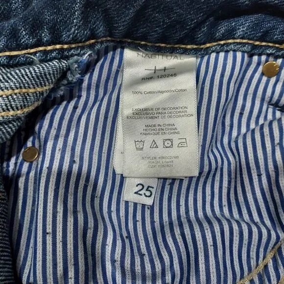 Jeans Habitual Capri Distressed Boyfriend Size 25 Beachcore Summertime 100Cotton - Picture 13 of 13